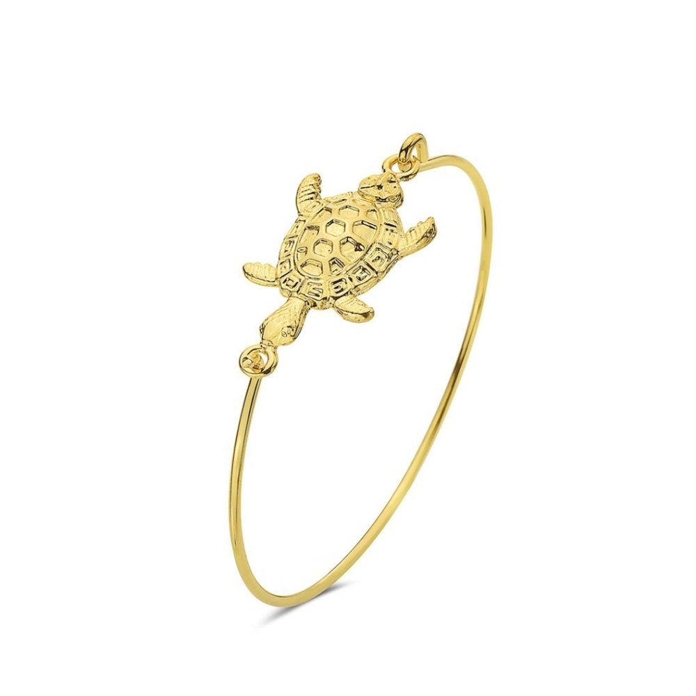 Jewelry Fiesta Gold Tone Sea Turtle Bangle Bracelet *3/$30 Sale*